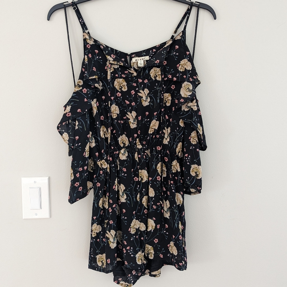 Francesca's Floral Print Romper